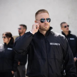 security-guard-company-chicago-illinois-60656 Security team member coordinating emergency staffing and site coverage in Chicago